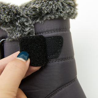 Chaussures hiver imperméables, chaudes et élégantes pour femme : Bottines fausse fourrure et plateforme